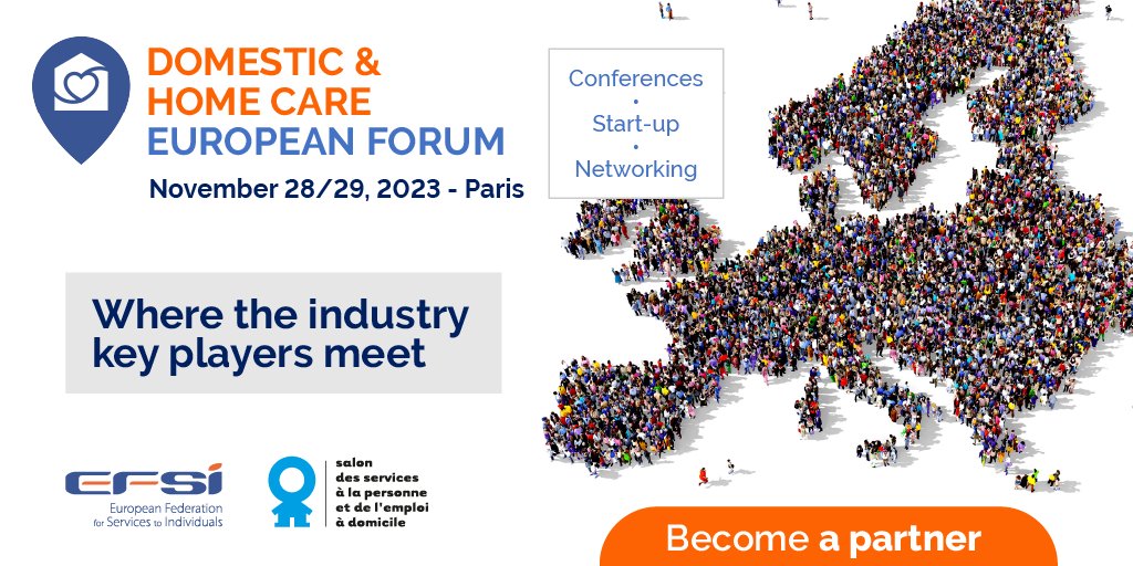 📣 Are you a #PHServices key player seeking to be recognized as one of the industry’s leaders?

🎯 Become a partner of the Domestic & Home Care European Forum and join the discussion on how to tackle challenges! ▶️ bit.ly/DHCEF2

#Childcare #HomeCare #DomesticWork