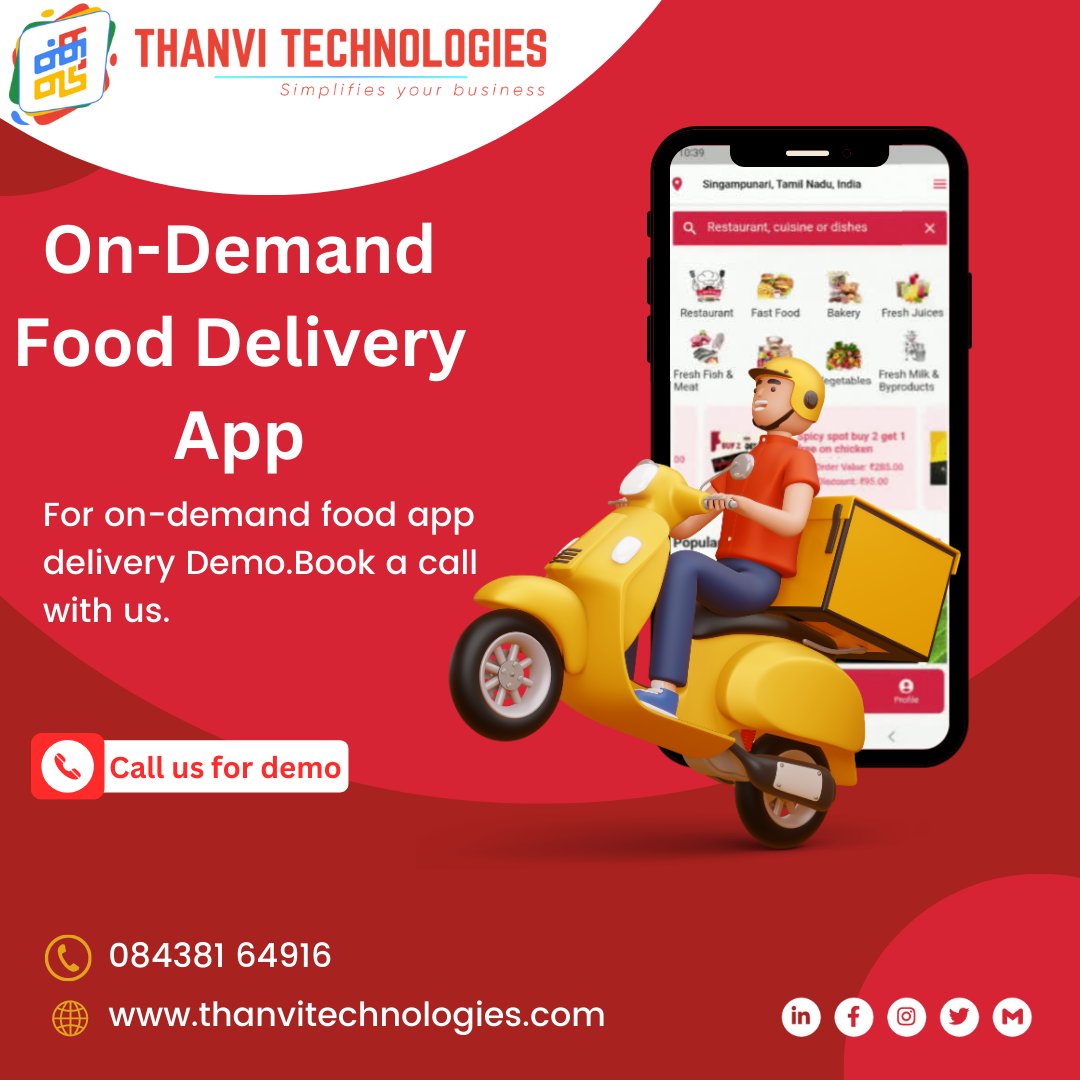 Are you searching for the On-Demand Food Delivery App?
Here, Thanvi Technologies is the best On-Demand Food Delivery App.
#ondemandfooddeliveryapp #appdevelopment #ubereatsclone #startup #iosapp #fooddeliveryapp #business #androidapp #mobileapp