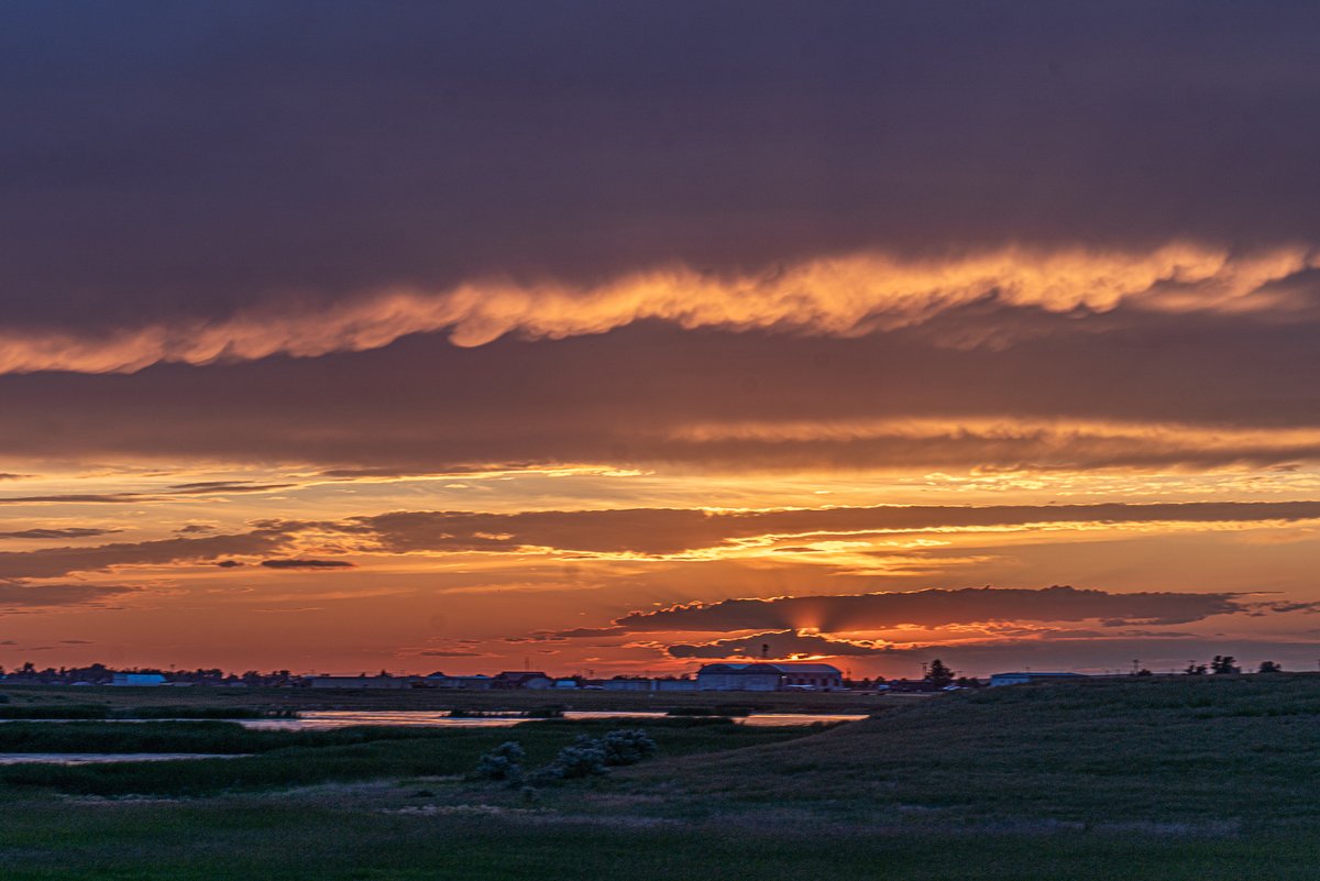 Sunset over the Havre Airport