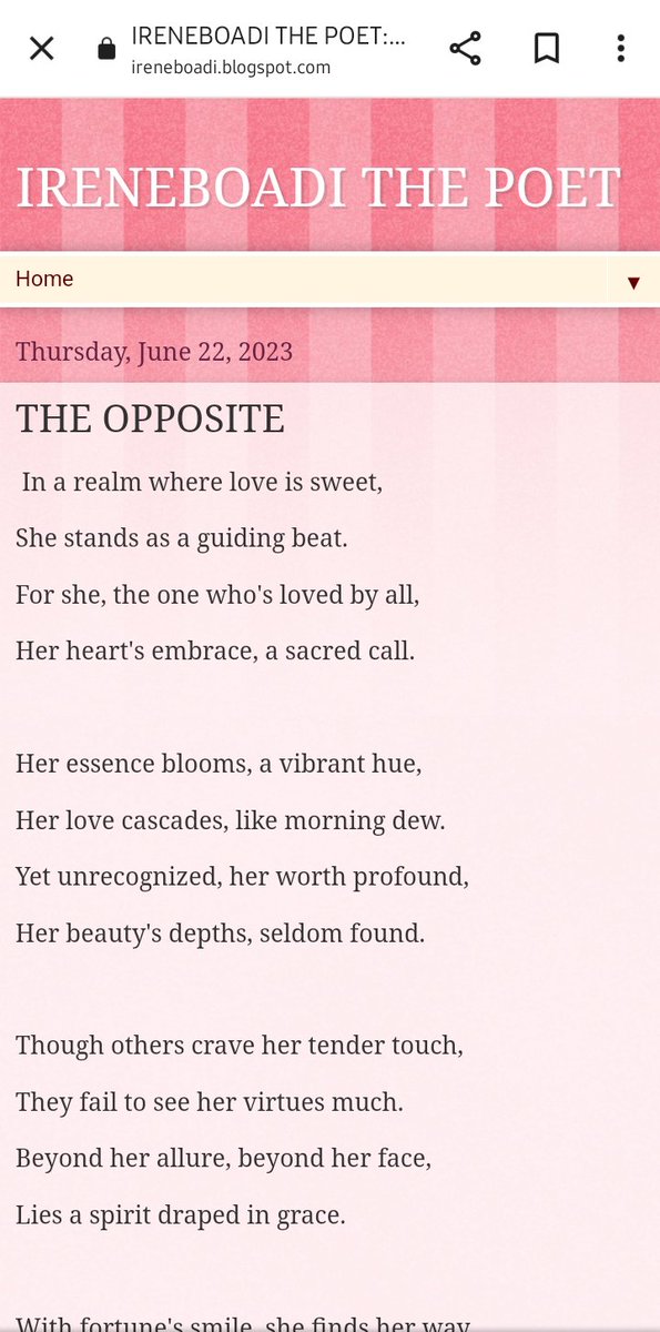 BoadiIrene's tweet image. ireneboadi.blogspot.com/2023/06/the-op…   The opposite.  The new read.