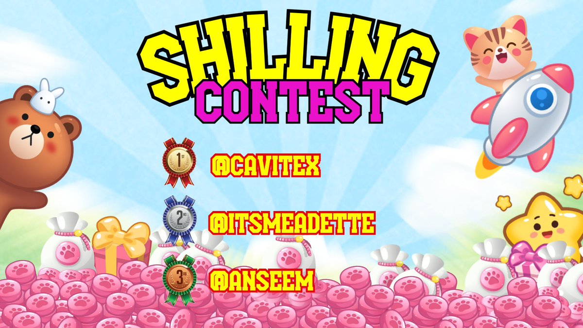 🚀🎉 The winners of our #SafariCrush Shilling Contest are here! 🎉🚀 Congratulations to 1️⃣ @Cavitex $300 2️⃣ @itsmeAdette $200 3️⃣ @Anseem $100 #SFRC #Shilling #P2E #PlayToEarn #BSC #BNB #Altcoin