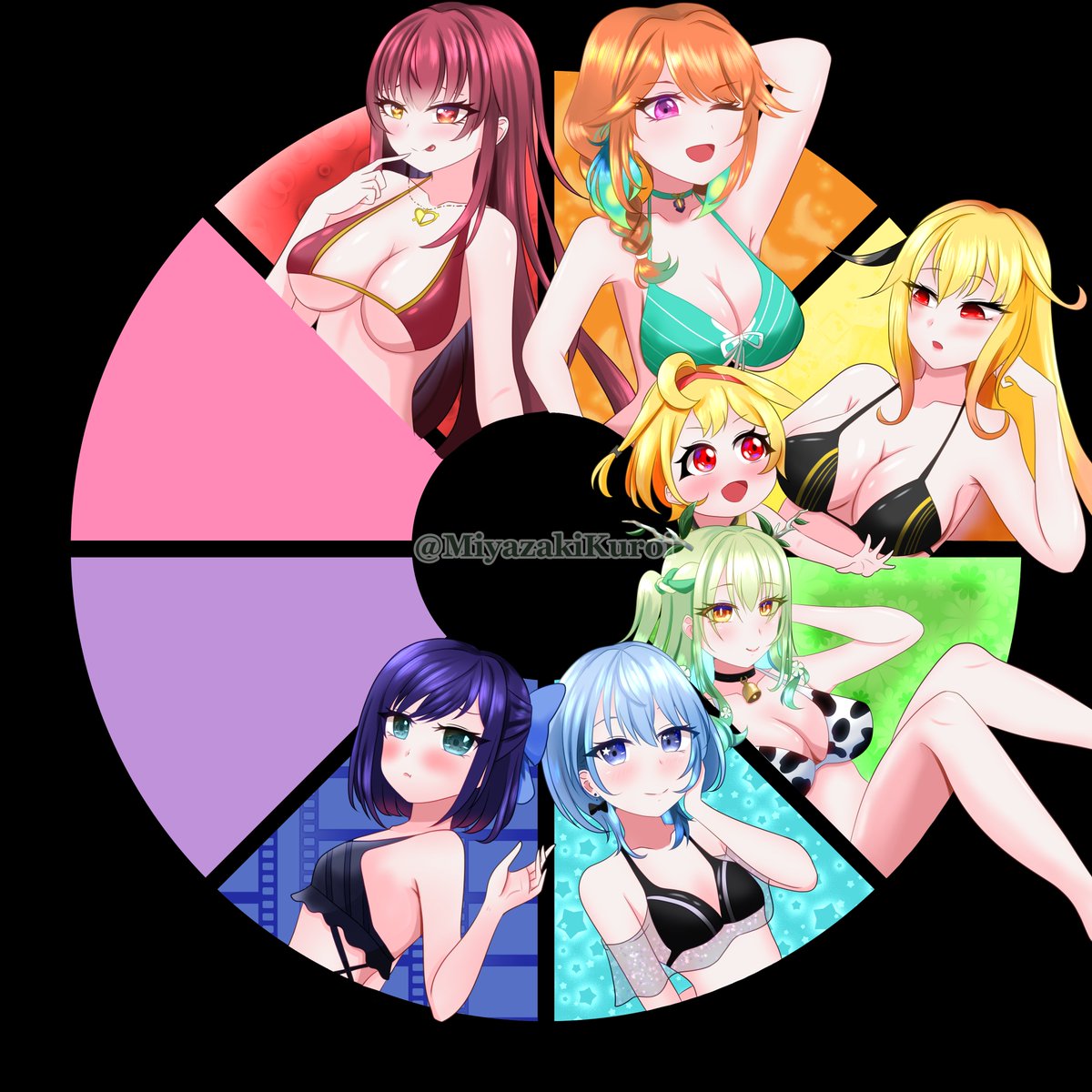 Holo color wheel
For blue... A chan??? 😳
#絵ーちゃん