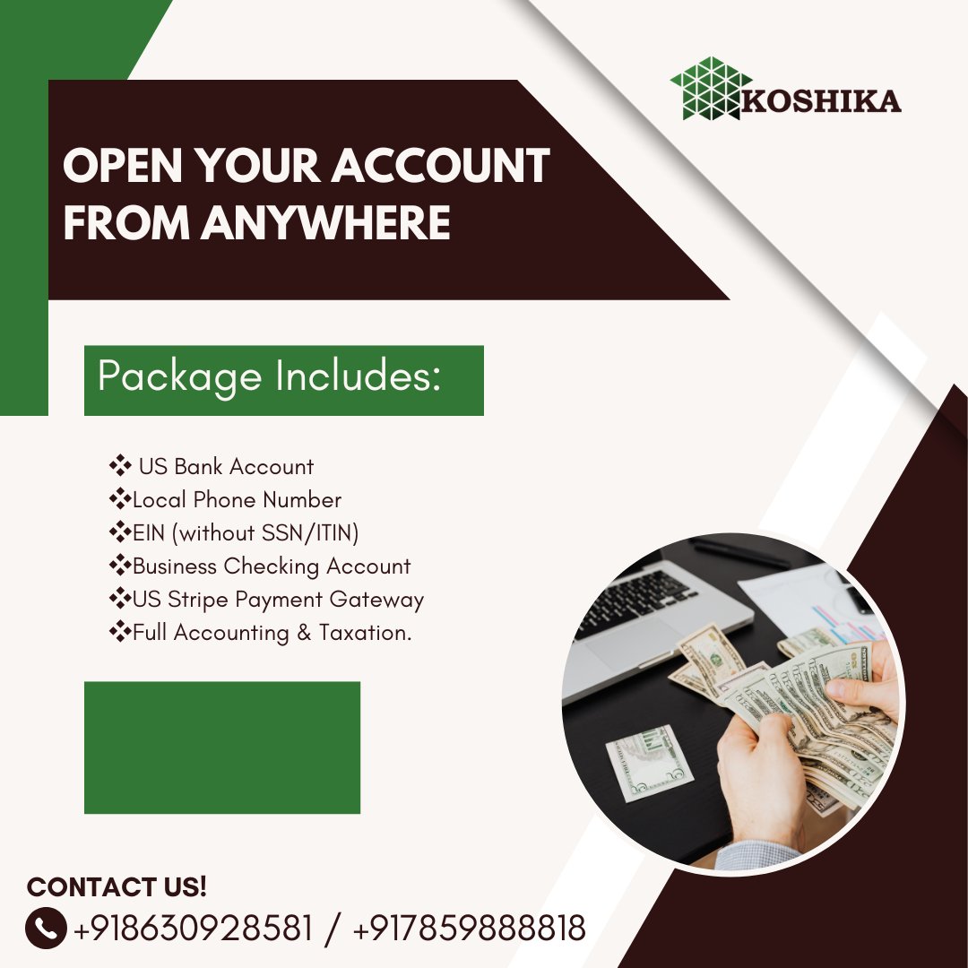 KoshikaLlc's tweet photo. Koshika LLC makes it easy to open an account from anywhere. 
Do Contact Us:
✅ +918630928581 / +917859888818
➡ Info@startusacompany.com
👉 https://t.co/xcO65HaMbg
#startusacompany #ITIN #CompanyChamber #AmendmentFiling #openBankAccount #EIN #SSN #LLCformation https://t.co/i5gF27pilI