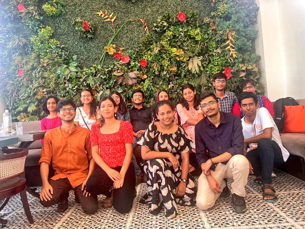 NCBStheory's tweet photo. @NCBS_Bangalore @BLiSC_India @iitbombay @ushakiransahoo1 @aarushyy @theabhirath @BansalBhavik_ @Fidafathimatp @_KritikaKumari_ @Mrigendra_A @SameekshyaKar @SuhanaNujum @soniaqsen @TIGS_India @SajagKumar4 @rotirotiiroti @nobrainer_bing Day 7 of #PhysicsOfLife2023 was all about taking a break!

#MonsoonSchool participants used their Sunday to visit various #Bengaluru attractions, try out local delicacies &amp; spend lots of quality time together!

@_KritikaKumari_ @Fidafathimatp @BansalBhavik_ @theabhirath @aarushyy https://t.co/4MzxXeH4bg