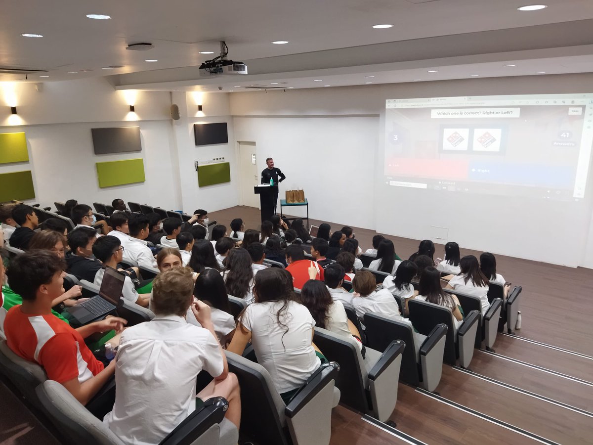 KLASSHumanities's tweet photo. Ian Cruddas from Petronas discussing the importance of branding to Y10 Business Studies students as they find out more about the retail side of business. #KLASSBusiness #KLASSHumanities https://t.co/oQyqMZnYLk