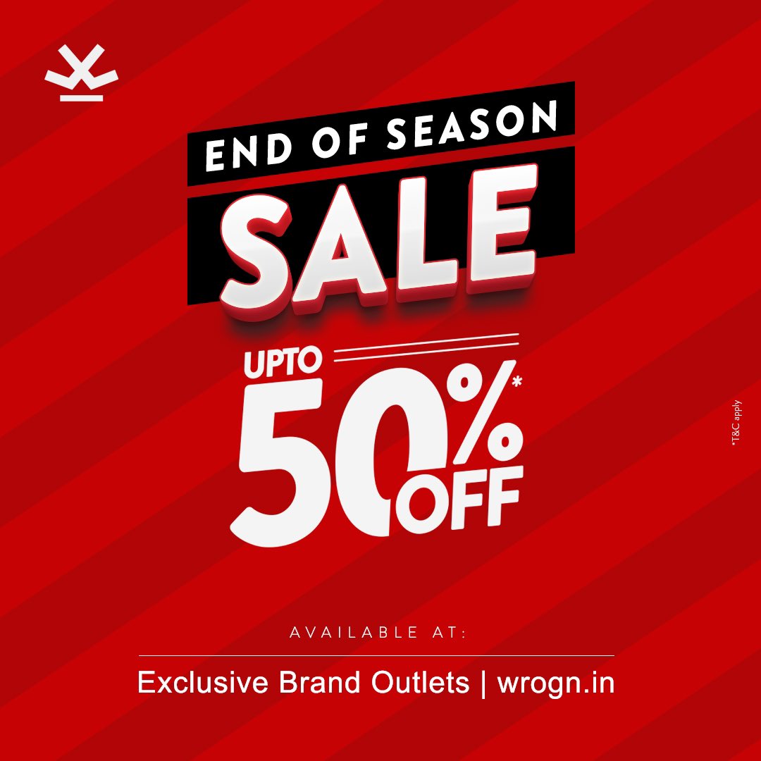 Ride on style with Wrogn at the End Of Season Sale! 

Shop now --> bit.ly/43z6NFw

#EndOfSeasonSale #WrognEOSS 
#EOSS #StayMad #StayWrogn