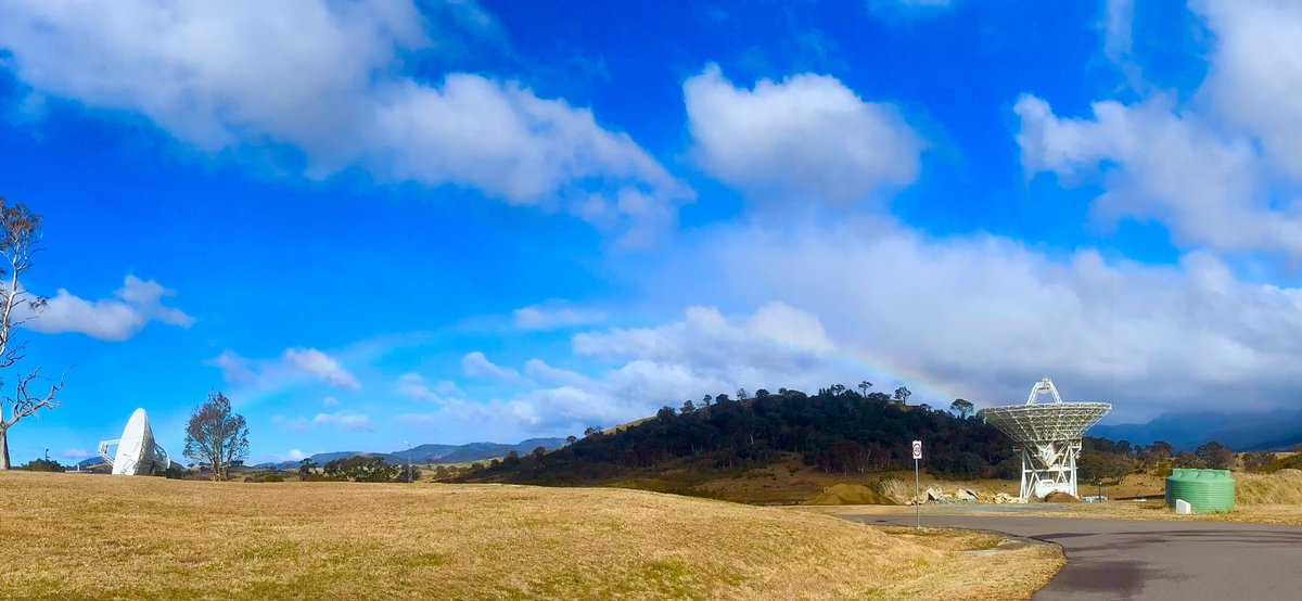 The rainbow connection between deep space antennas.📡🌈📡

Deep Space Station 43 (left) and Deep Space Station 45 (right).

#DSS43 #DSS45 #rainbow #weather