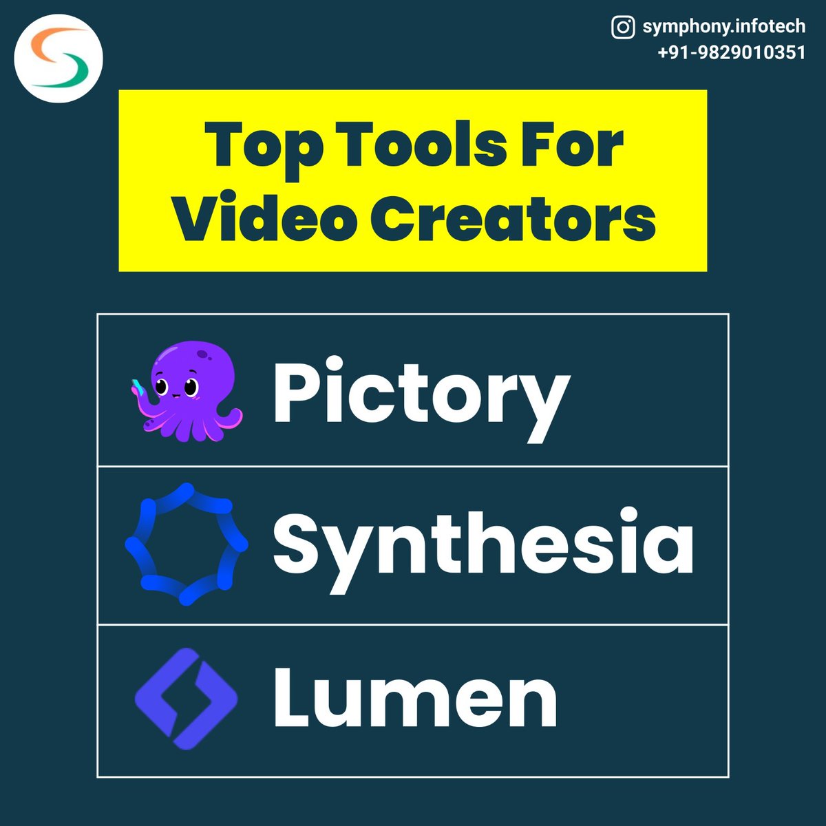 Discover the game-changing tools that every video creator needs to bring their vision to life and captivate audiences like never before. 

Symphony Infotech

👉 Call or whatsapp :- +91- 98290 10351

#VideoCreationEssentials #MustHaveTool #CreativeResources #symphonyinfotechjaipur