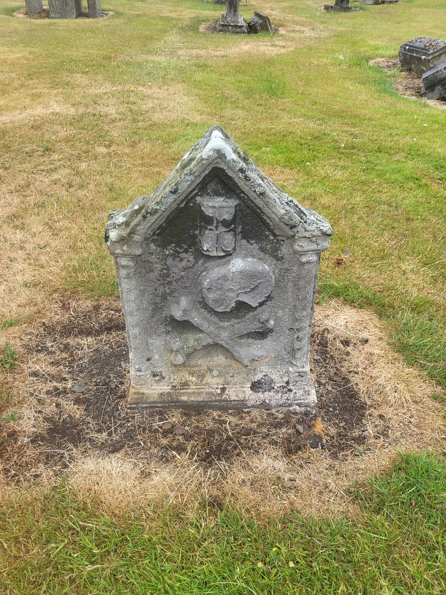 Some very unusual headstones in Peebles Cemetery.