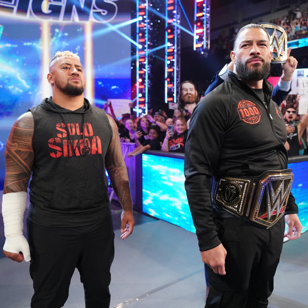 WWESEAsia's tweet photo. Are you #TeamRoman or #TeamUsos?
#MITB #SmackDown https://t.co/n4mBl2j1j4
