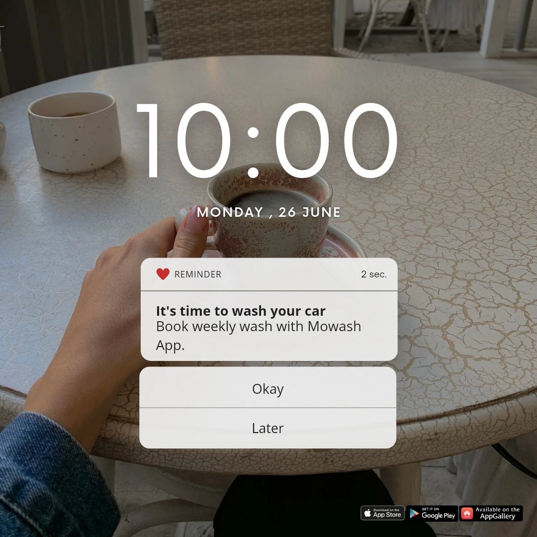 MowashZA's tweet photo. 📲Did you know you can now schedule your wash in advance and get a notification reminder when you1r date is near? No need to set your alarm, we got you😎
🚗Car Washing
🏠Carpet Cleaning
🛋️Furniture Cleaning
🏡Home Cleaning
Get the App : https://t.co/c5VIXvolwN
#MowashApp https://t.co/5jLEieyr6y