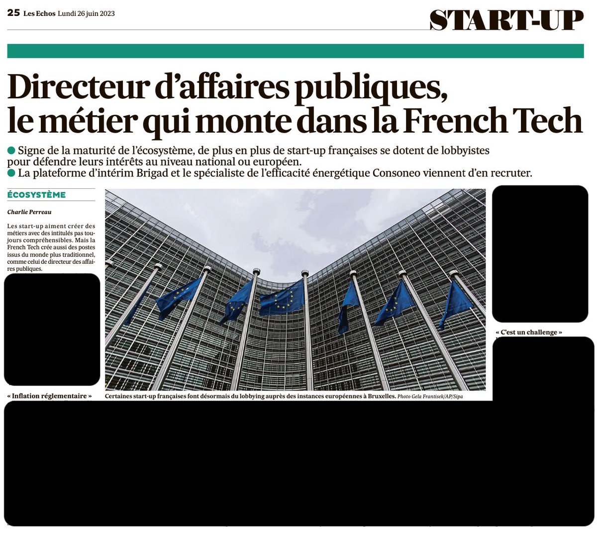 A lire ce matin dans les Echos, 'Directeur d'affaires publiques,
le métier qui monte dans la French Tech', un article signé @CharliePERREAU

#loiinfluenceur #FrenchTech #dropshipping