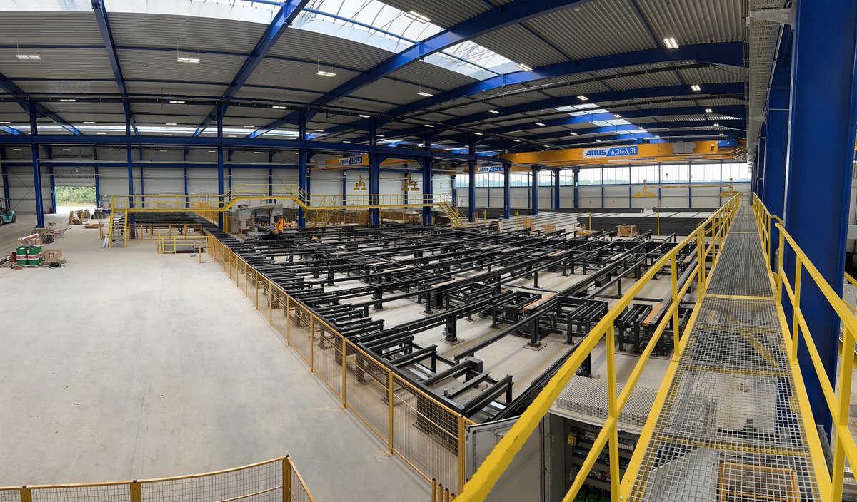 FicepG's tweet photo. Aktuelle Installation kurz vor dem  Abschluss im Unternehmen A. Lammering in Papenburg. Die bisher größte  vollautomatische Installation in Deutschland. Maschinen: Wheelabrator  Strahlanlage RB1500G, Katana 115E, Valiant 1003VL und Katana 100E.
#Ficep #Lammering #steelthinking https://t.co/QU3QVgwgE7