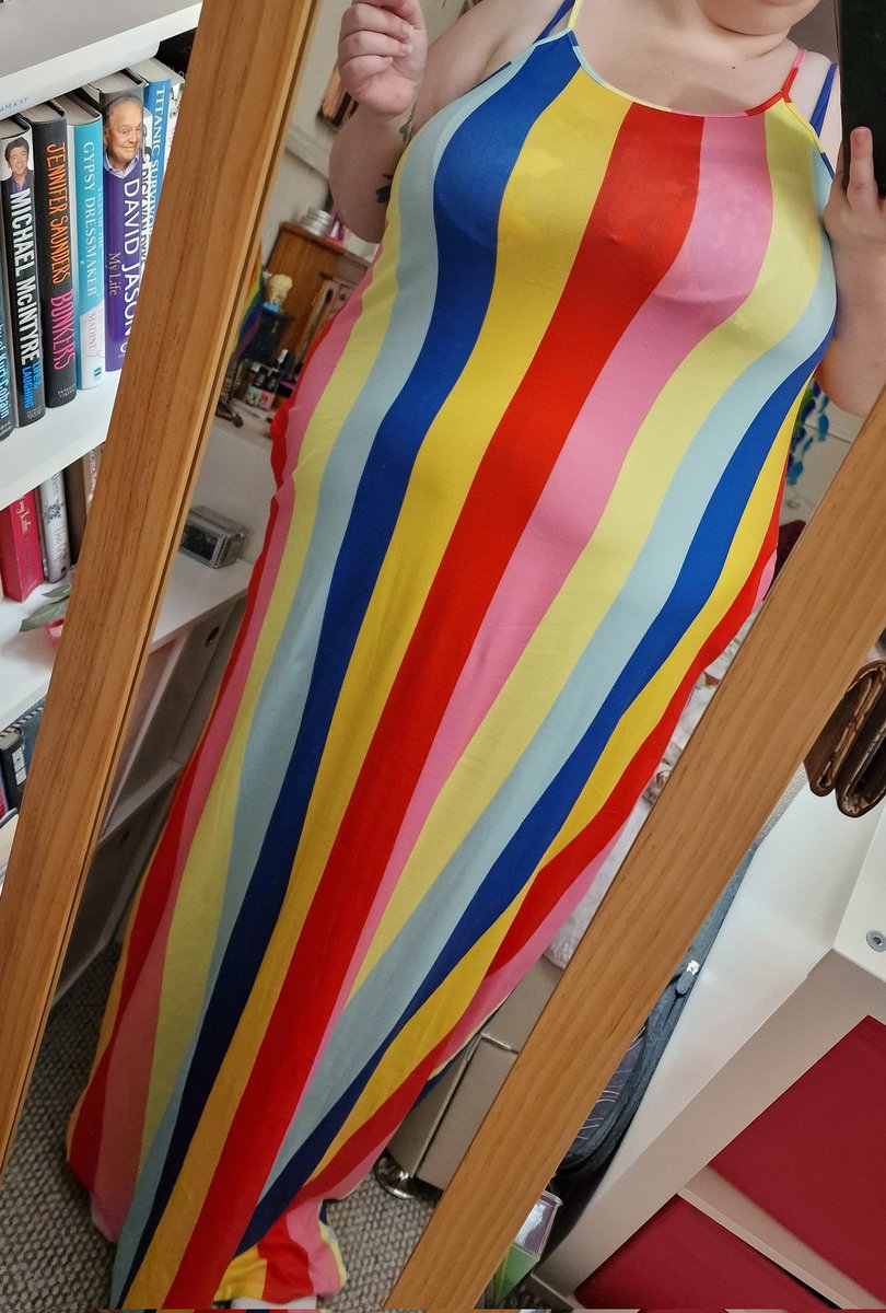 Someone said rainbow day at playgroup... yup. See this big ass body? I'm a motherfucking rainbow. Don't challenge me to dress as a rainbow... I have far too many choices 😂