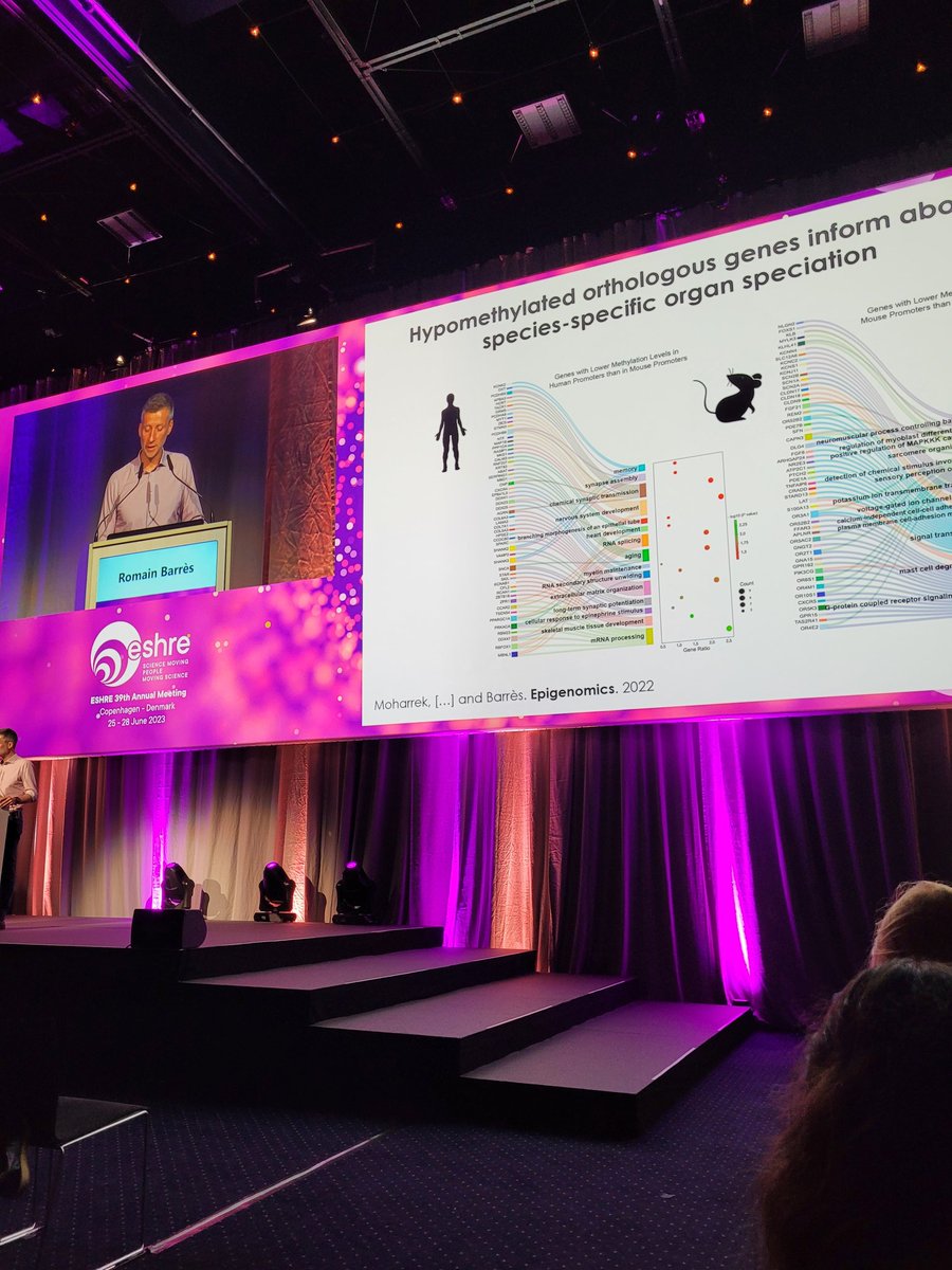 🔥What a treat of a lecture! A beautiful ride through epigenetics, offspring disease, sperm quality, and metabolic changes by Romain Barres at #ESHRE2023 @theESHRE5 @ESHRE @FecundisLab
