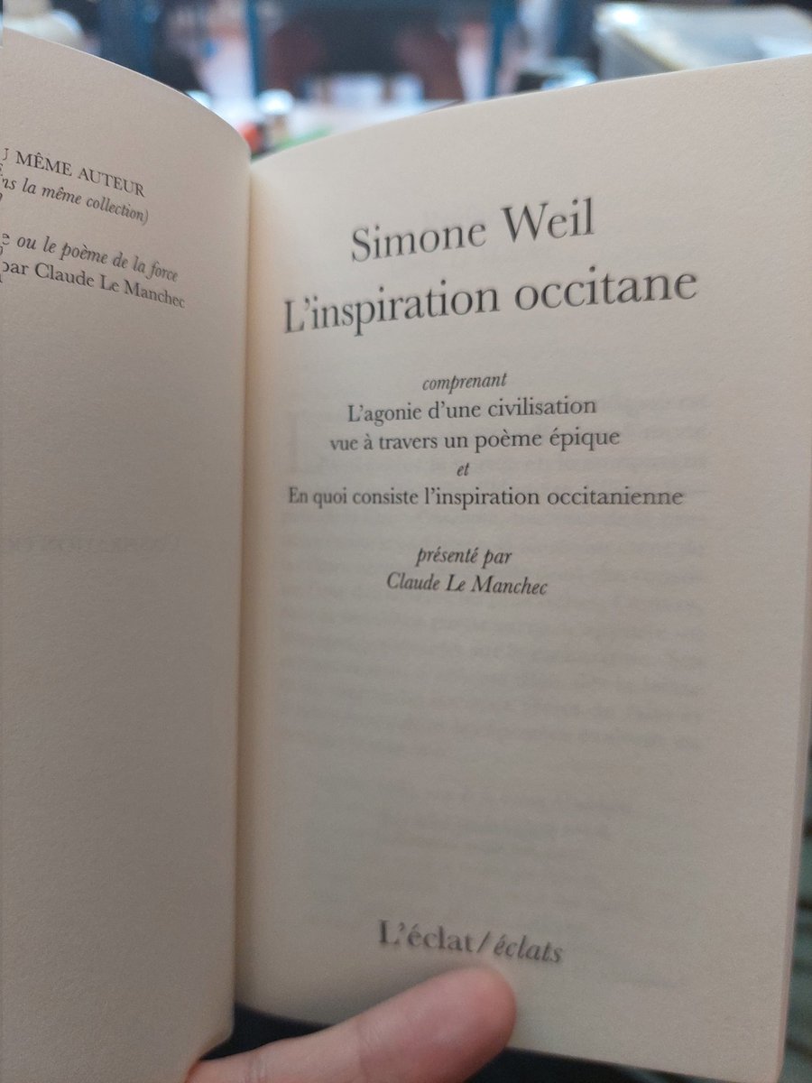 #SimoneWeil l'Inspiration occitana