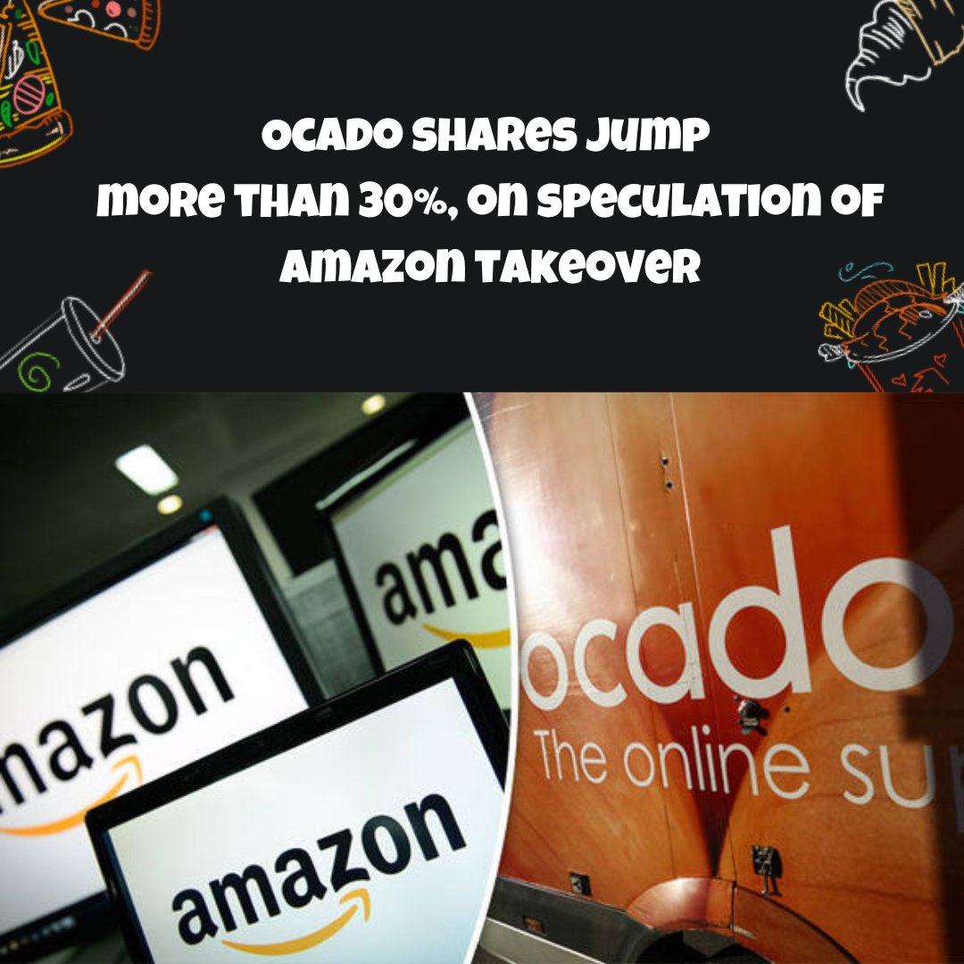 Ocado shares jump more than 30% on speculation of Amazon takeover

#grocerydelivery #fridaytakeaway