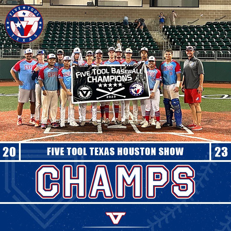🏆CHAMPIONS🏆

Congrats to <a href="/baseball_expos/">Expos Baseball (New Balance FSS Affiliate)</a> 17U on winning the 18U Championship of the <a href="/FiveTool/">Five Tool Baseball</a> Texas Houston Show!

#WatchEm