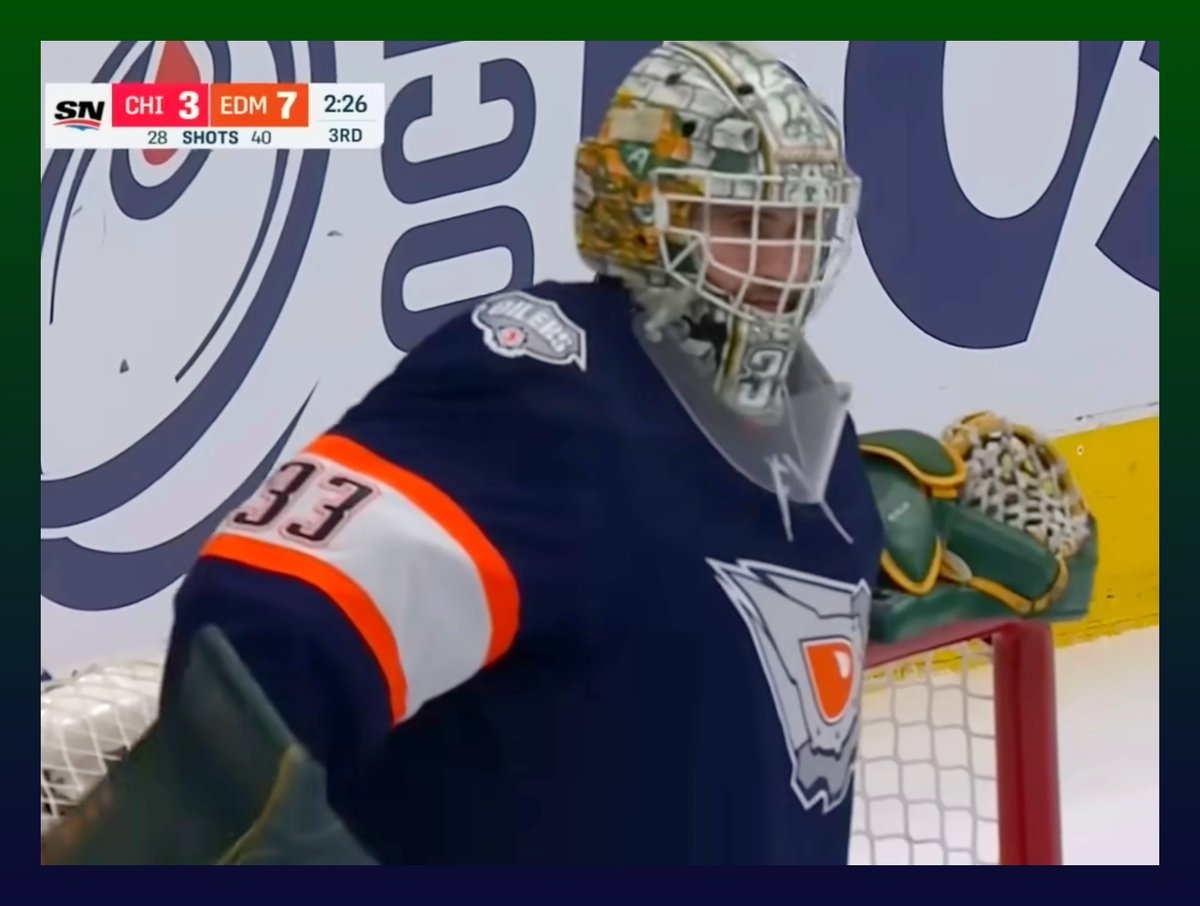 HeroesofCrease's tweet image. On January 28, 2023, Matt Berlin made his #SoleAppearance.

The #UniversityofAlberta Golden Bears goalie was signed as an #EBUG with the #EdmontonOilers. With Edmonton up 7-3 vs Chicago, he was put in goal for the final 2:26 of the game and he stopped a lone shot that he faced.