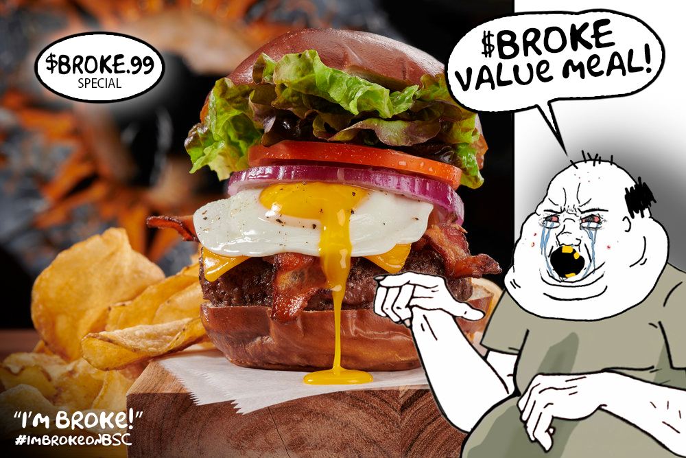 projectpaused's tweet photo. $BROKE.99 VALUE MEAL #BSCGems #imbrokeonBSC #memecoin #1000xgem https://t.co/MVElHRqBhB