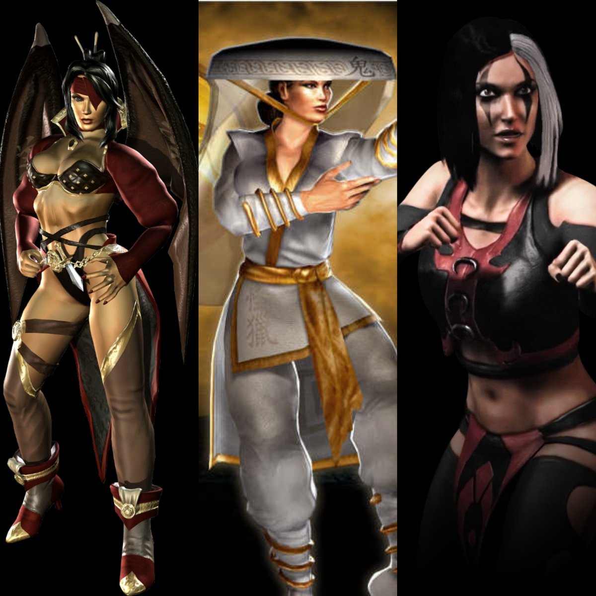 3 ladies, I'm trying to see in Mortal Kombat 1. All 3 deserve a come back. #MortalKombat1