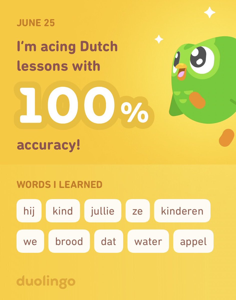 iamcaseylee's tweet photo. I’m learning Dutch on Duolingo! It’s free, fun, and effective. https://t.co/qNC9zhjl4P