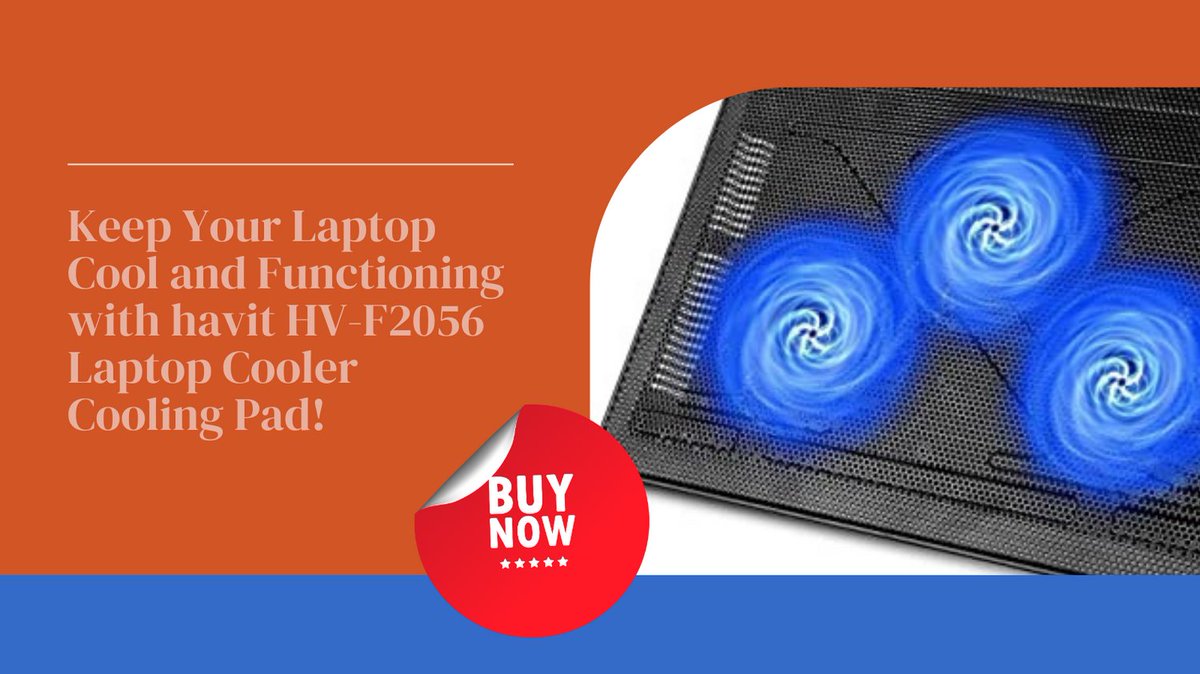 Stay Cool and Productive with havit HV-F2056 Laptop Cooler Cooling Pad!

Buy Now : amzn.to/3MjVWZJ

#havit #HV-F2056 #laptopcooler #coolingpad #slimdesign #portable #USBpowered #3fans #15.6inch #17inch #laptops