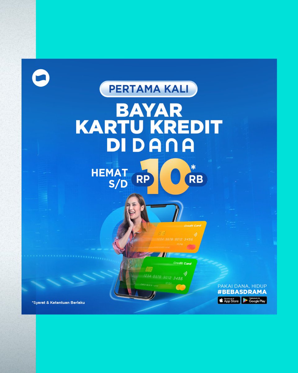 danawallet's tweet photo. Jangan lupa bayar tagihan kartu kreditmu ya guys! Pas banget nih biar lebih hemat, karena di DANA ada Diskon Hemat Rp10Rb! Bayarnya praktis, hemat dan pastinya jadi #BebasDrama 🤗💙 https://t.co/tnj13p7DYW