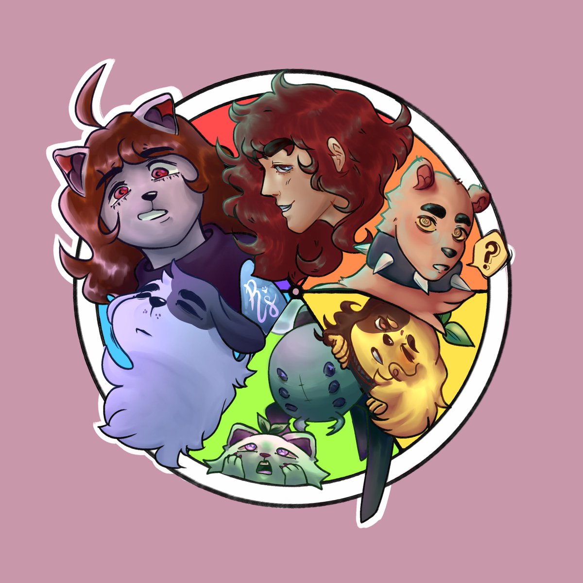 RedIsSmiling's tweet photo. Color wheel but, with my characters!
#draw #digitalpainting #artist #Rey #artistontwt https://t.co/TfUES2dLeY