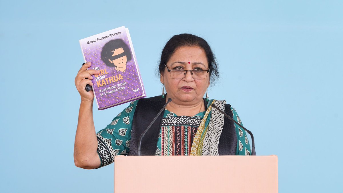 #Goa_VHRM_Success 🚩🚩
#Vaishvik_HinduRashtra_Mahotsav 
While exposing the horrifying truth about the ‘Kathua rape case’, Prof. (Ms) Madhu Kishwar (Editor ‘Manushi’, Delhi) said – Behind this case, there is a larger conspiracy, that of converting Hindus.