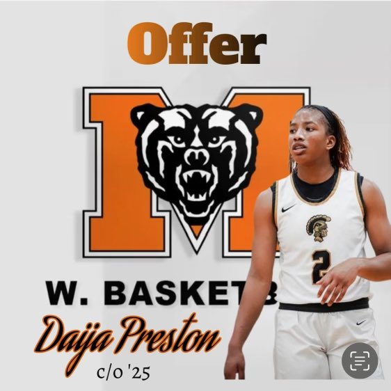 Congratulations <a href="/daija_preston/">Daija Preston</a> on receiving your first Division I offer from <a href="/Mercer_WBB/">Mercer Women's Basketball</a> <a href="/EPEDtogether/">Coach Susie Gardner</a> . Continue working hard and improving! #VisionHoopsAcademy🏀 <a href="/HoopsTrojan/">Carrollton Trojans WBB</a> @teamH2Oelite