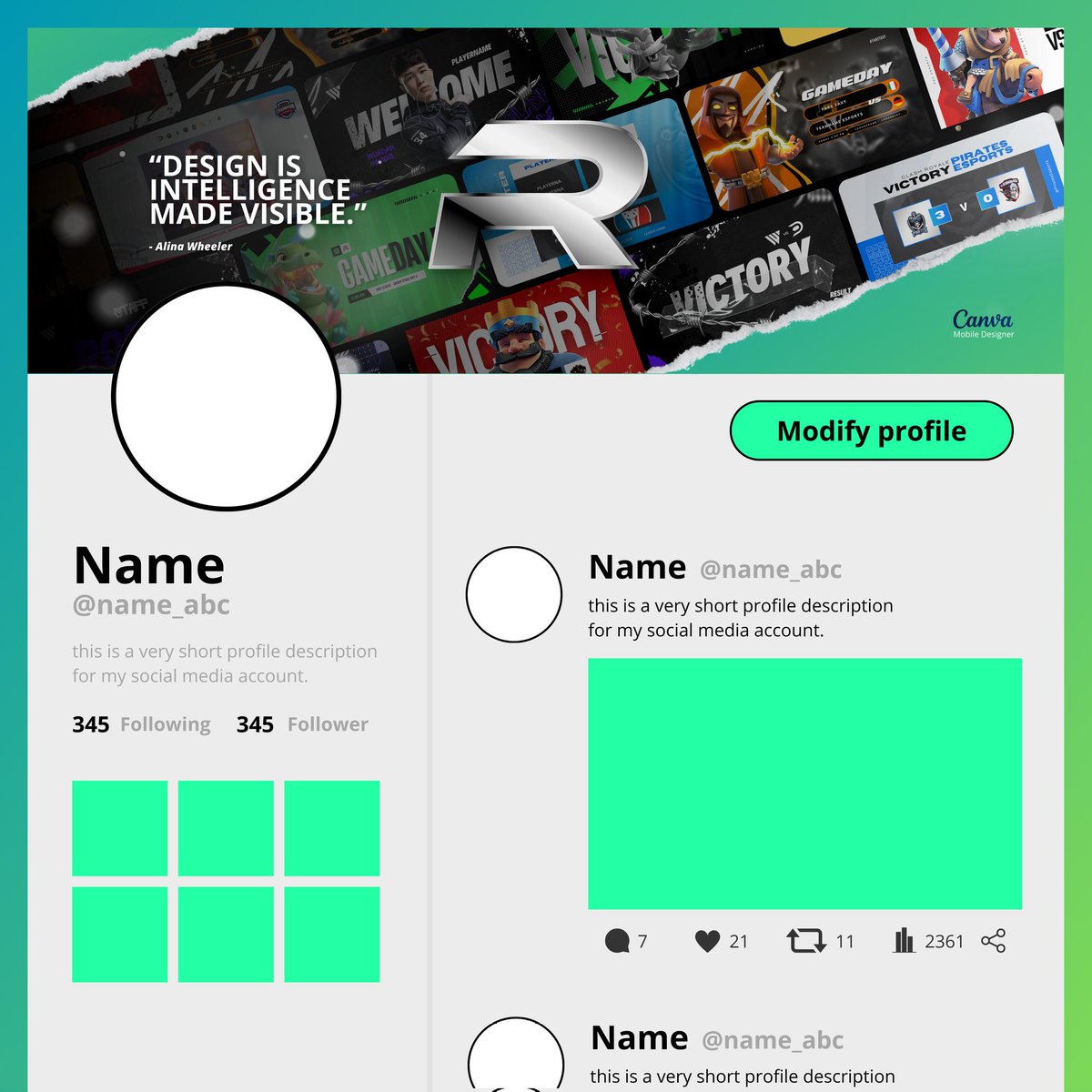 5:13 am Grinding 🔥 Social media Mockup for #Canva 

#Design #Mockup #free