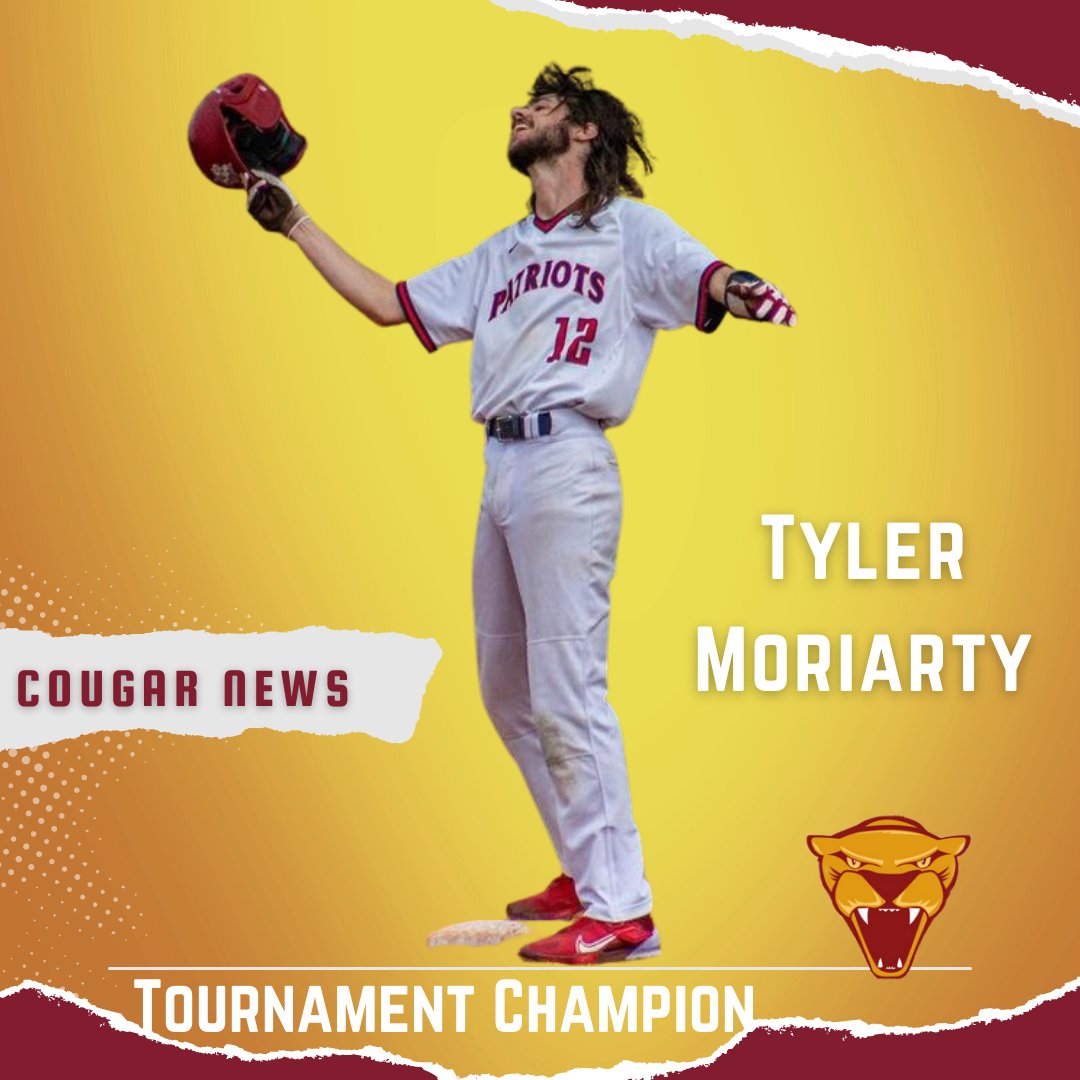 👀 Cougs in Summer ⚾️   

Incoming Cougar Tyler Moriarty helped lead his Legion Team to a 1st Place Finish this past weekend in the Creighton Prep CWS Tournament.
 
Moriarty hit .533 (8 H/15 AB), 1.133 OPS, .600 SLG, 2 RBIs, 4 Runs.

👏💪

#CougarBaseSummerTour #PlayforthePile