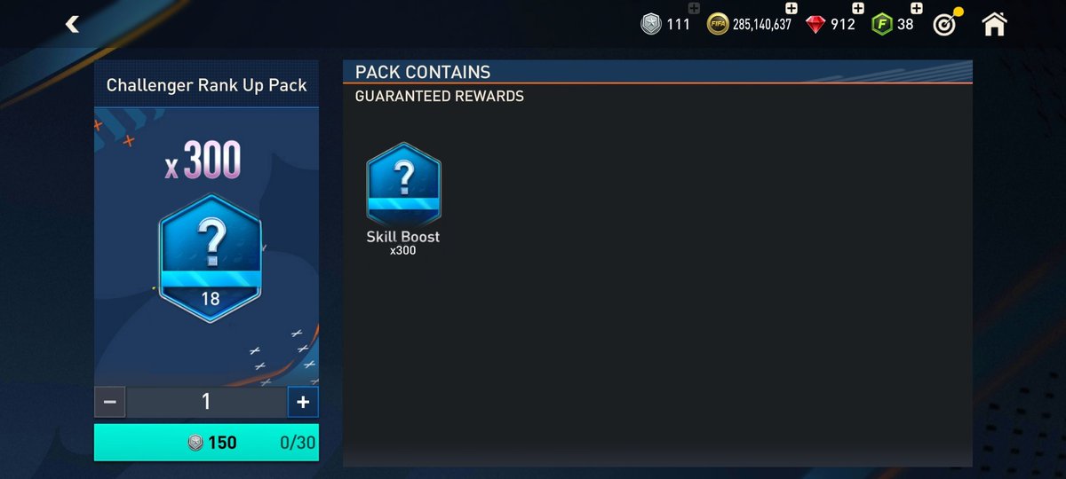 FirstHalfYT's tweet image. EA i have a better idea you should introduce skill boosts in challenger rewards as well 

Because users are short of boosts already from months you can add 300 skill boosts for 150 Challenger Tokens it will help us to build our teams much stronger and better

Tag @EAFIFAMOBILE
