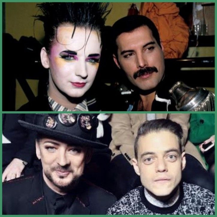 With Boy George 💋💋
#FreddieMercury 
#BoyGeorge
#RamiMalek #Queen