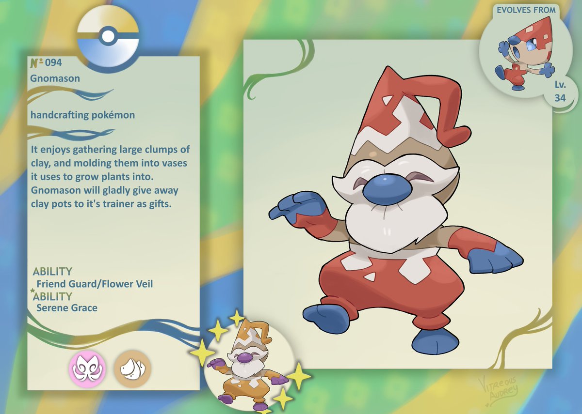 「two new fairy-type #fakemon added to the」|VitreousGlassyのイラスト