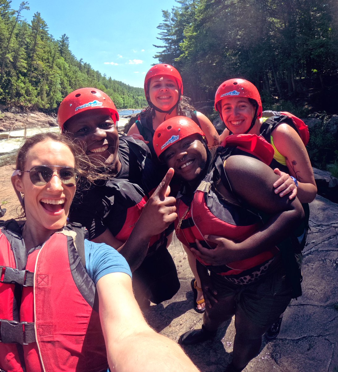 Big smiles after white water rafting along the Rouge River, QC!! @NAPainSchool