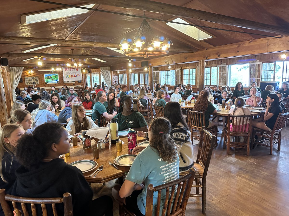 CampNicolet's tweet photo. Session I has officially begun! Campers arrived by car and bus followed by a yummy turkey dinner and cabin intros in Forest Lodge. What a great day! https://t.co/bSCXQLPaFU #nicolet23 #summercamp #girlpower #wisconsin #thinksunshine https://t.co/dlviWYHVau