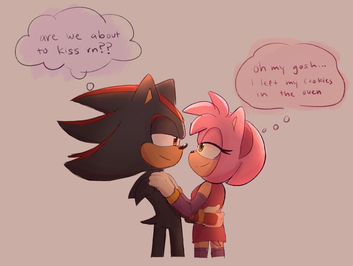 day 2- kiss
shadow would def get a little cocky and amy loves to tease him #boomshadamy #shadamyweek