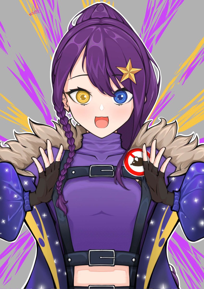 berwhack's tweet photo. Surprise! Hey.. why the confused look? Oh the 🚫🐀 badge? Um....

fun fact, this badge was worn because i lost a 1v1 to a rat in RE4 remake.... 
#Vtuber #berwillust #Vtubers https://t.co/YHtQhpb7Qz