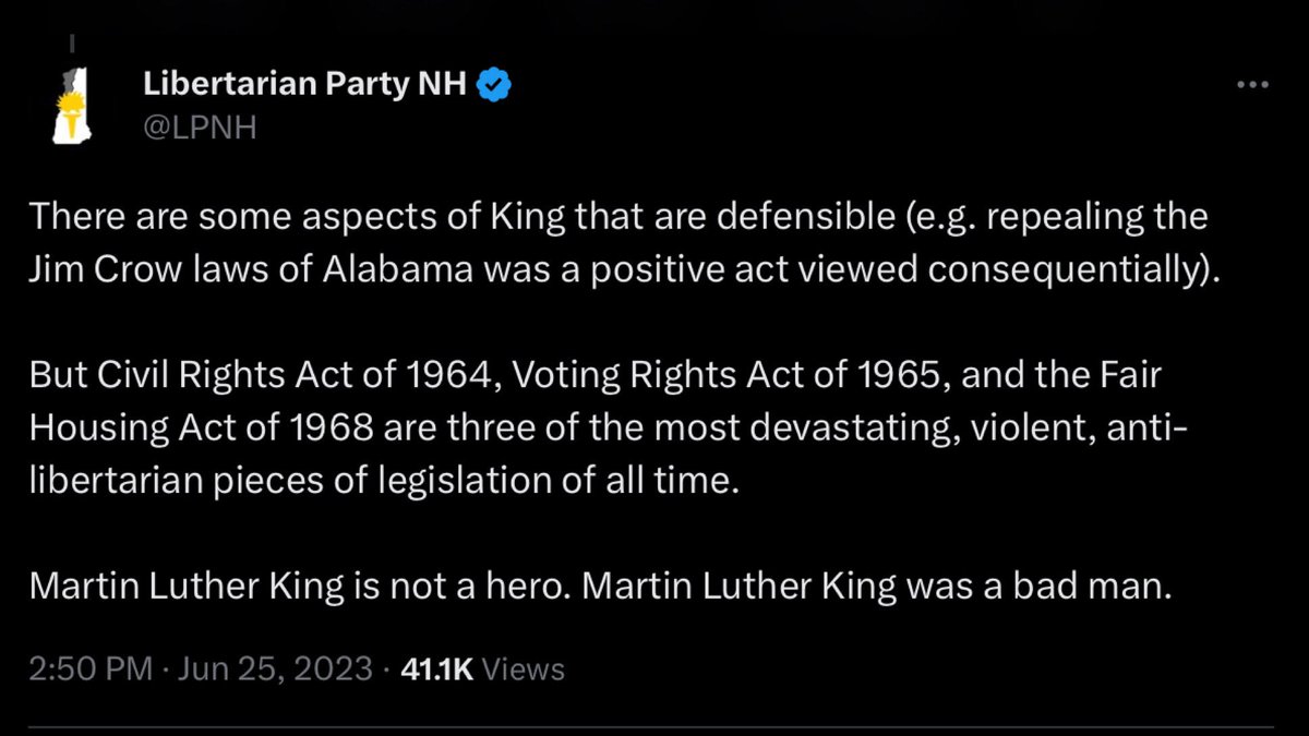 When libertarians say the quiet part out loud, you really get a sense for how much their version of freedom, liberty, & autonomy is only for white men.