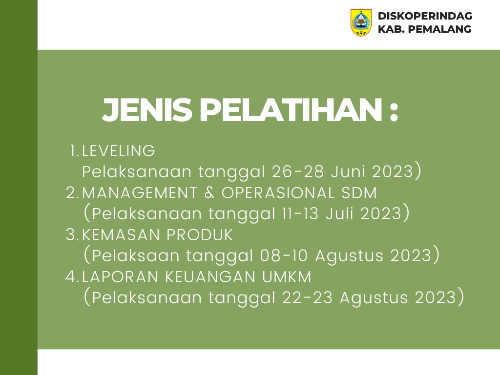 diskoppemalang's tweet photo. KESEMPATAN TERBATAS, HUBUNGI 0284-321542, Training For Leadership Skills
HUBUNGI 0284-321542, Training Leadership Management, Training Leadership Skills, Pelatihan Rekrutmen Dan Seleksi, Pelatihan Peningkatan Produktivitas
#trainingmanajemen
Leadership Skill Development https://t.co/ioi5MwvdDG