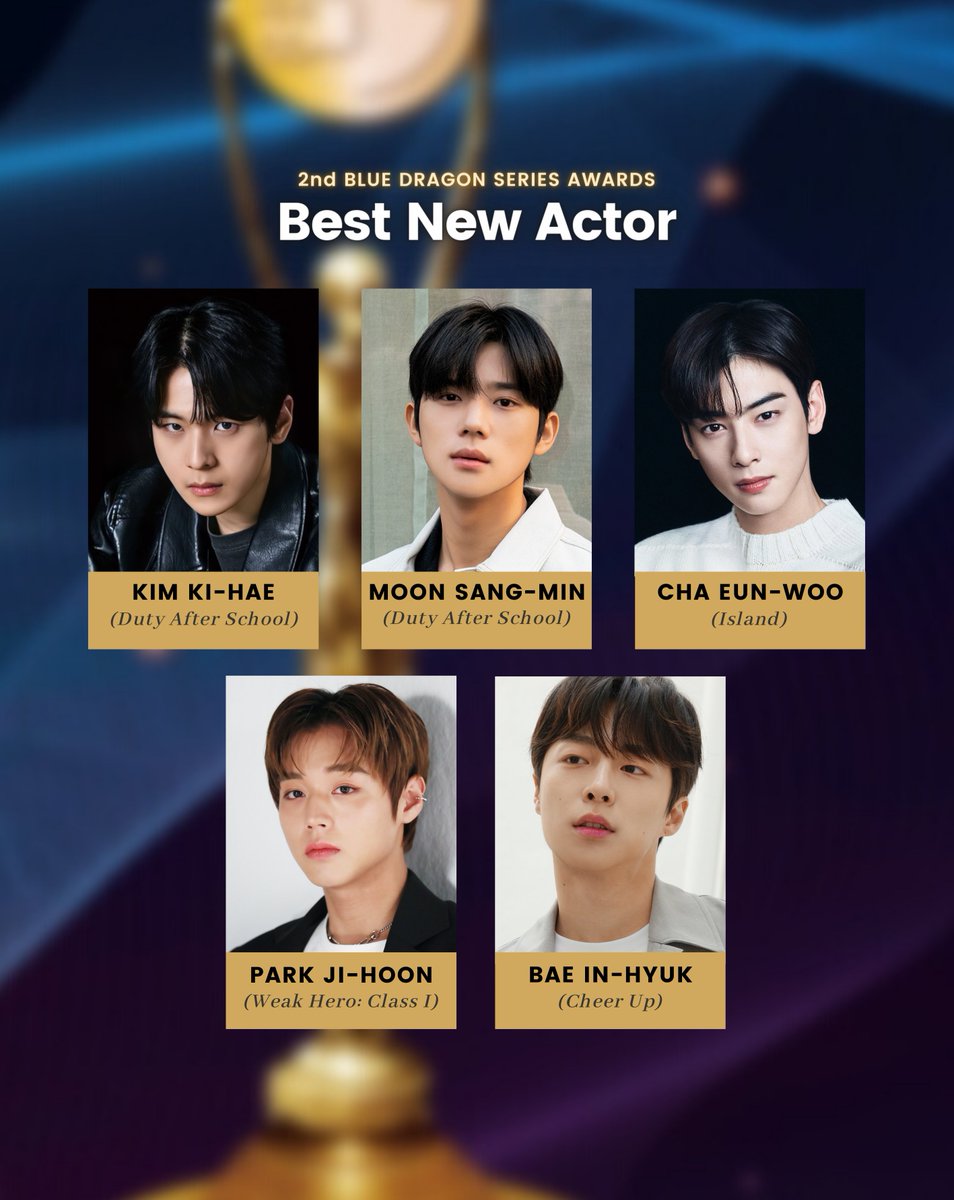kdrama_menfess's tweet photo. Dukung siapa nih •kdm• di nominasi Best New Actor 🤩🤩 2nd Blue Dragon Series Awards
Best New Actor https://t.co/ka4175JBhH