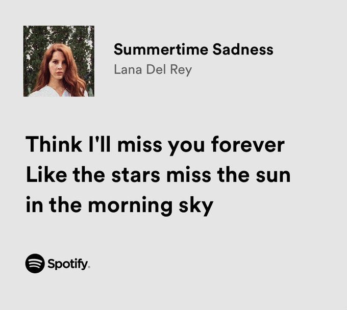 lana del rey / summertime sadness