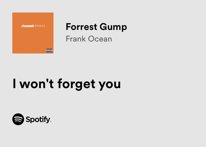 frank ocean / forrest gump