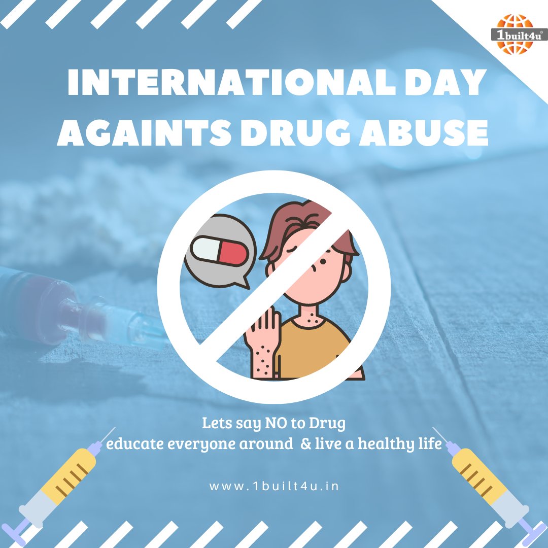 'Break the chains of addiction, embrace a drug-free world.'

#1built4u 
#SayNoToDrugs
#DrugFreeWorld
#BreakTheChains
#RecoveryIsPossible
#StandAgainstAddiction
#PreventionIsKey
#SupportRecovery
#BreakTheStigma
#DrugAbuseAwareness
#EmpowerLives