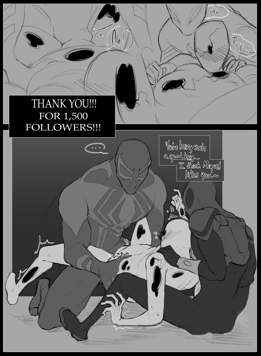 Bruhoewashere's tweet photo. This is what I'd like to call a "Spot Sandwich" #theSpot #MiguelOHara #SuperiorSpiderman https://t.co/V2PeMMREoS