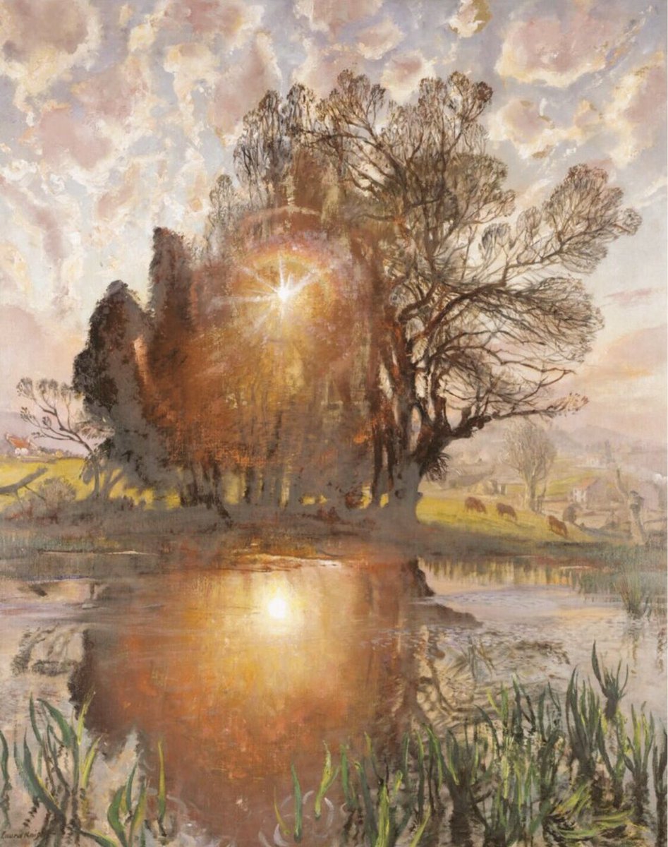 KirstenOfM's tweet photo. Ich lese gerade ein aktuelles Buch über das Licht in der Kunst, in dem auf 200 Seiten kein einziges Bild einer Frau vorkommt: Eine ganz leichte Verengung des Horizonts, oder? Diese Woche daher hier „Licht in der Kunst von Frauen“, angefangen mit Laura Knights „Setting Sun“. https://t.co/tp0Lr6QJlr