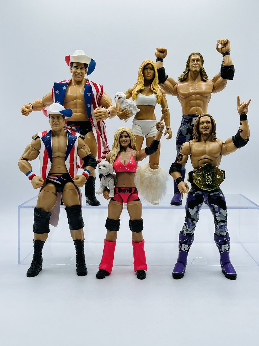 Love what Mattel is doing with this Ruthless Aggression line. Sad to see it coming to an end as it’s fun to pair up with the Jakks figs of the past #mattel #wwe #wwf #scratchthatfigureitch #actionfigures #elitesquad #torriewilson #edge #raw #jbl #smackdown #aew #wrestling #toys