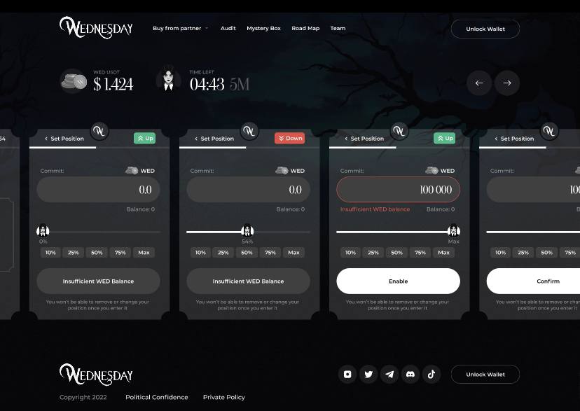 ViktorGoD757's tweet photo. Prediction platform, already have first screens! #chainlink was done great job! And #OKX isn't sleep... @WednesdayInu $WED #WED #tothemoon #Wednesdayinu #WednesdayToken Awaiting official announcement from @chainlink & @OKX who will be the first?๐ค #BETAwards #ForbiddenDoor https://t.co/F0s8lflch5